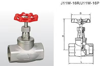 J11W-16P不锈钢截止阀